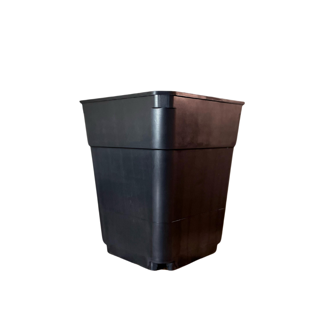 Maceta Cuadrada Negra 11 Litros 23X23X26 cms