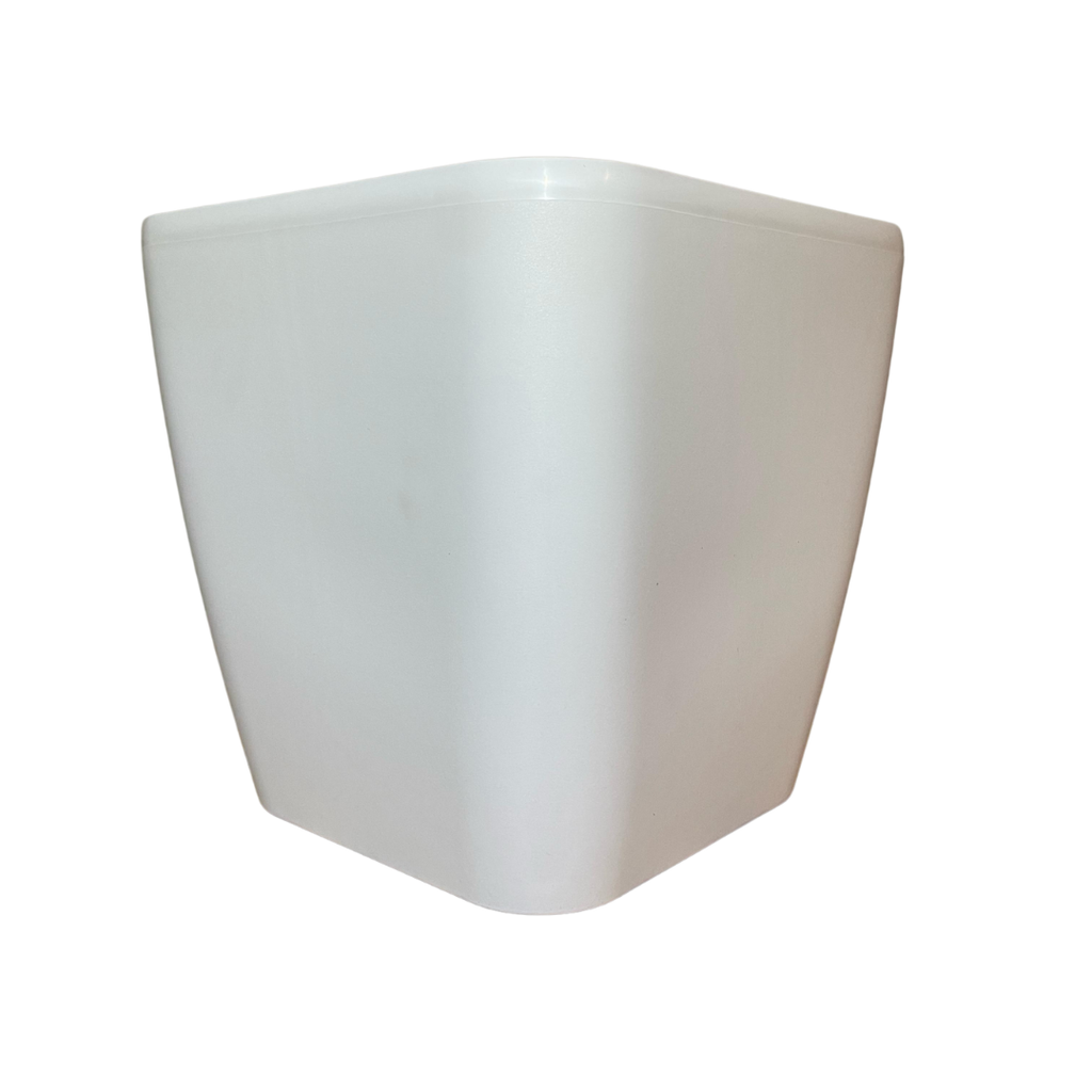 Maceta Con Ruedas Cuadrada Blanca 30x30x30 cm