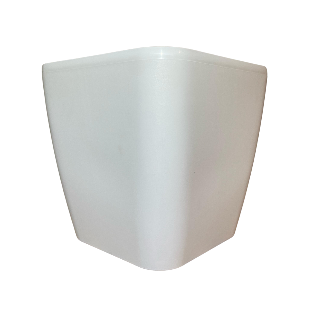 Maceta Con Ruedas Cuadrada Blanca 30x30x30 cm