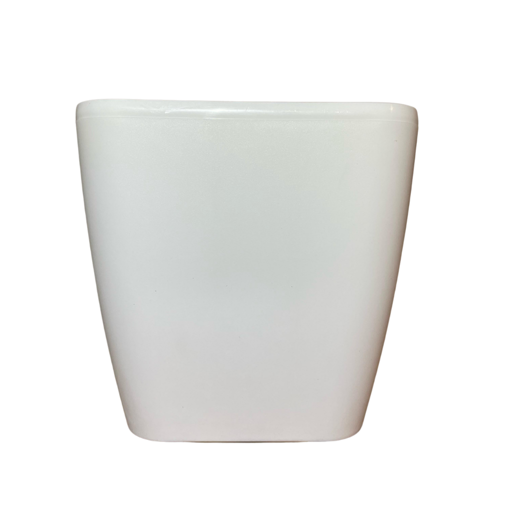 Maceta Con Ruedas Cuadrada Blanca 30x30x30 cm