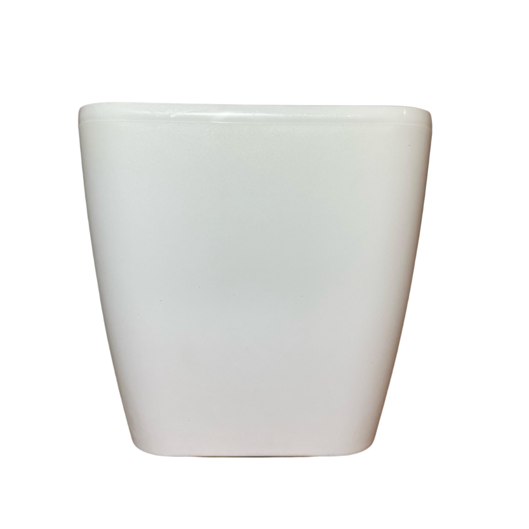 Maceta Con Ruedas Cuadrada Blanca 30x30x30 cm