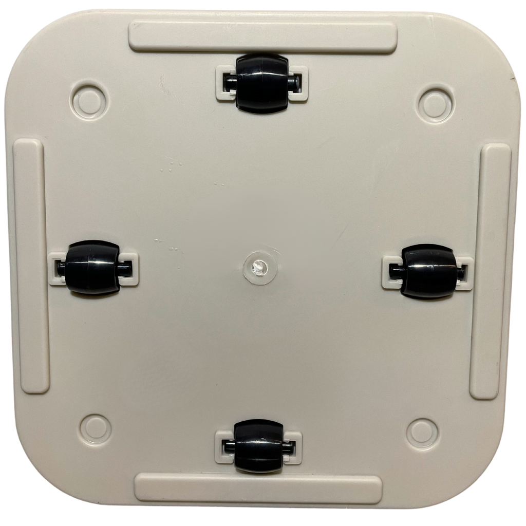 Maceta Con Ruedas Cuadrada Beige 30x30x30cm