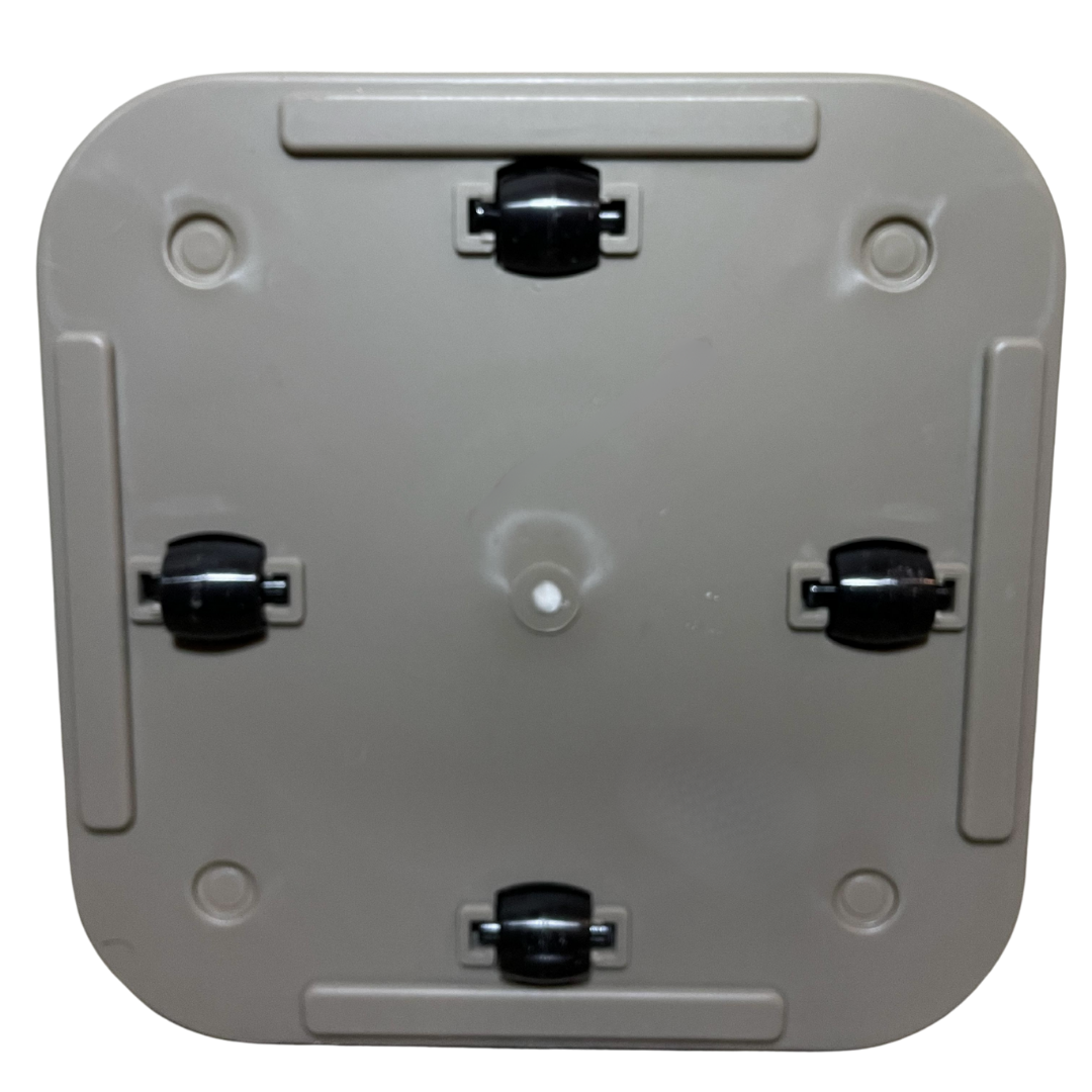 Maceta Con Ruedas Cuadrada Gris Taupe 30x30x30cm