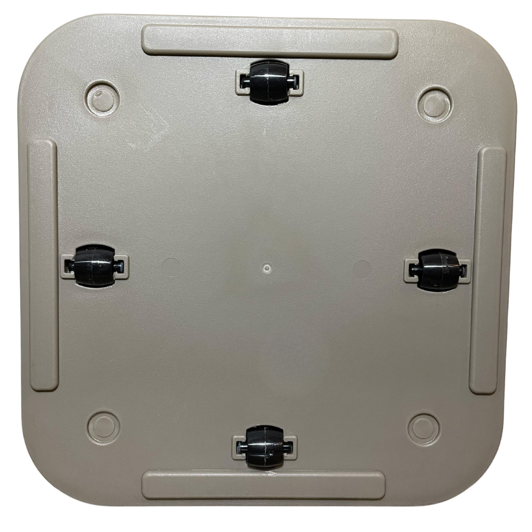 Maceta Con Ruedas Cuadrada Gris Taupe 40x40x40cm