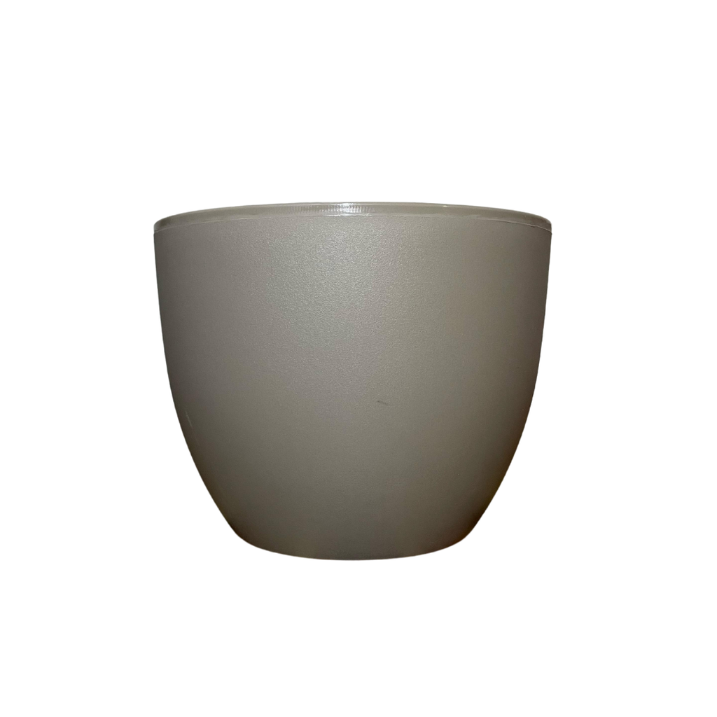 Macetero Circular Redondo Gris Taupe 20cm