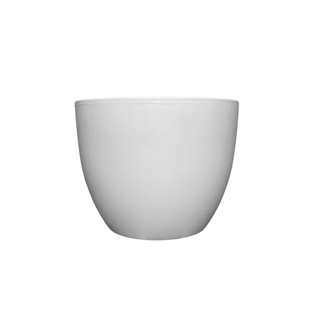 Macetero Circular Redondo Blanco 20cm
