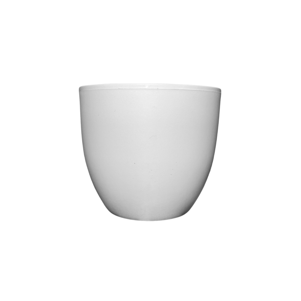 Macetero Circular Redondo Blanco 14cm