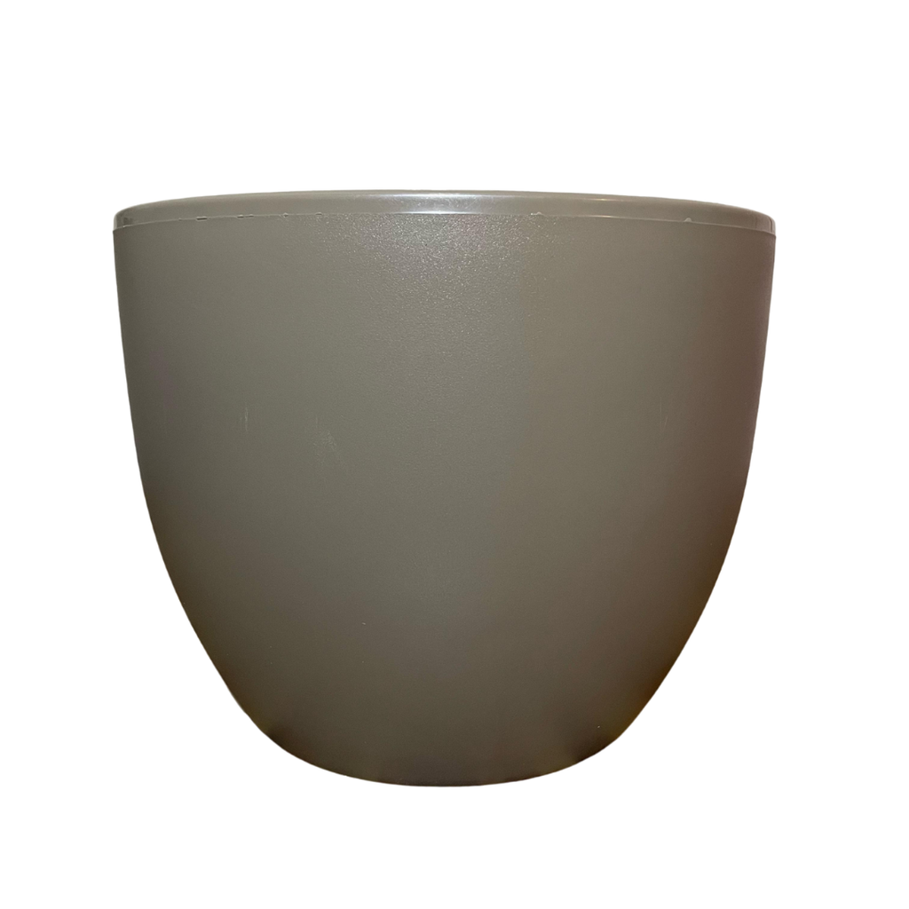 Macetero Redondo Circular Gris Taupe 30cm