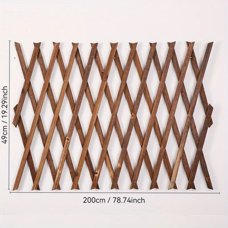Valla de Jardín Expandible de Madera Maciza