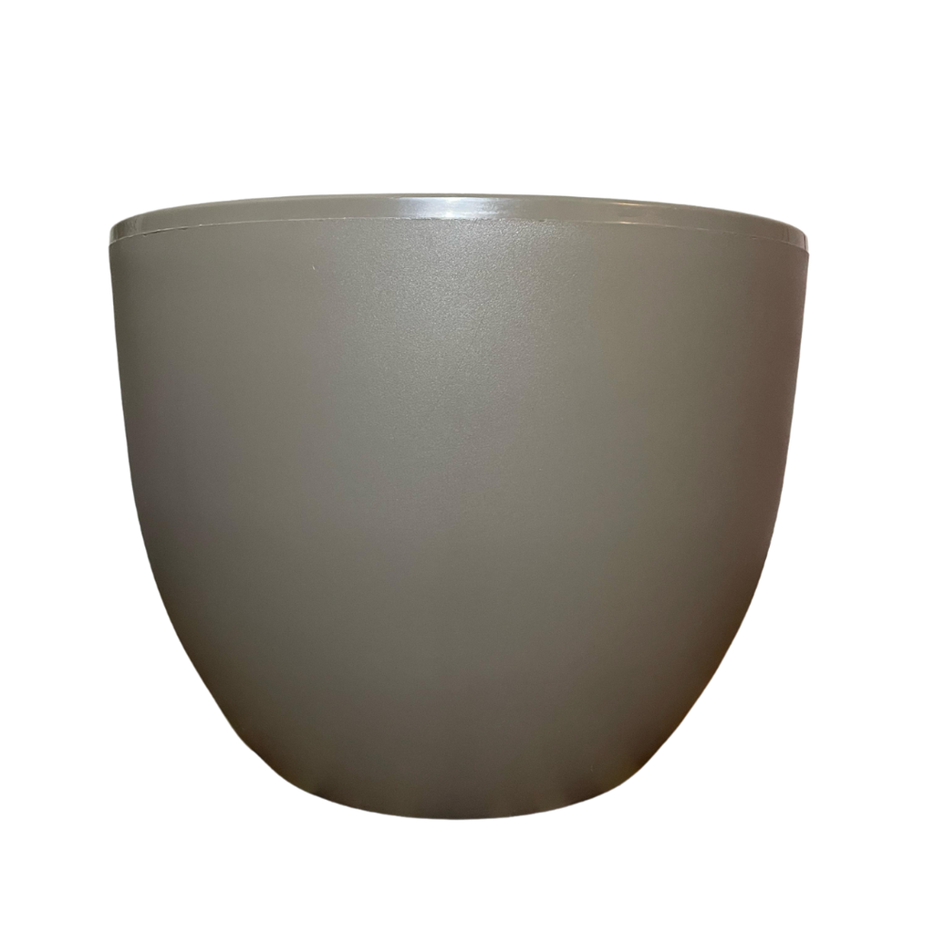 Macetero Con Ruedas Redondo Gris Taupe 40cm