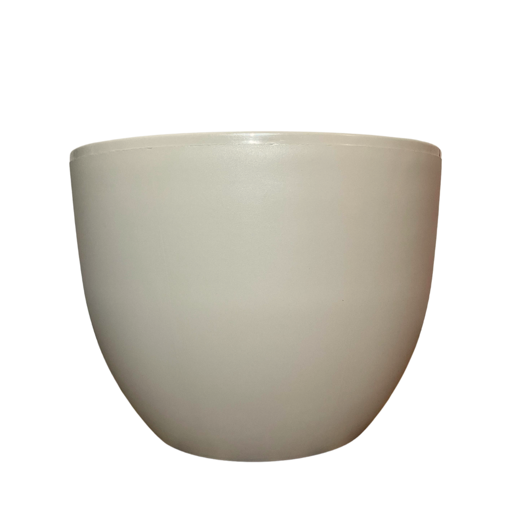 Macetero Con Ruedas Redondo Beige 40cm