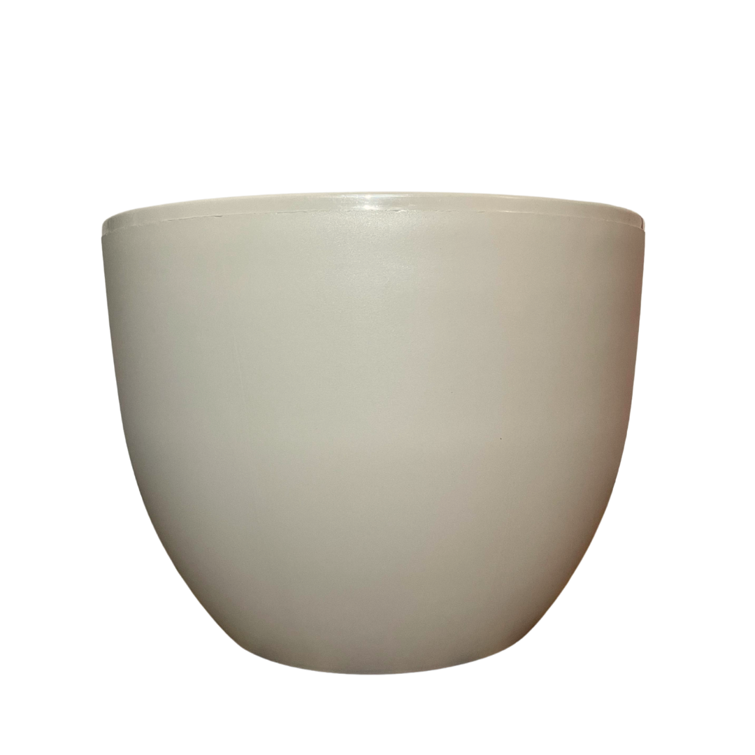 Macetero Con Ruedas Redondo Beige 40cm