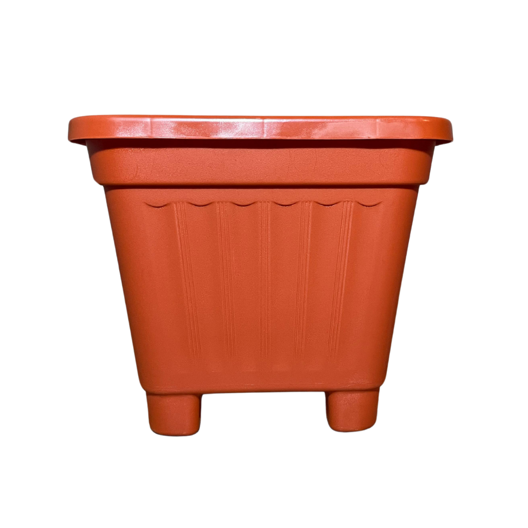 Macetero Cuadrado Naranja 22 cm