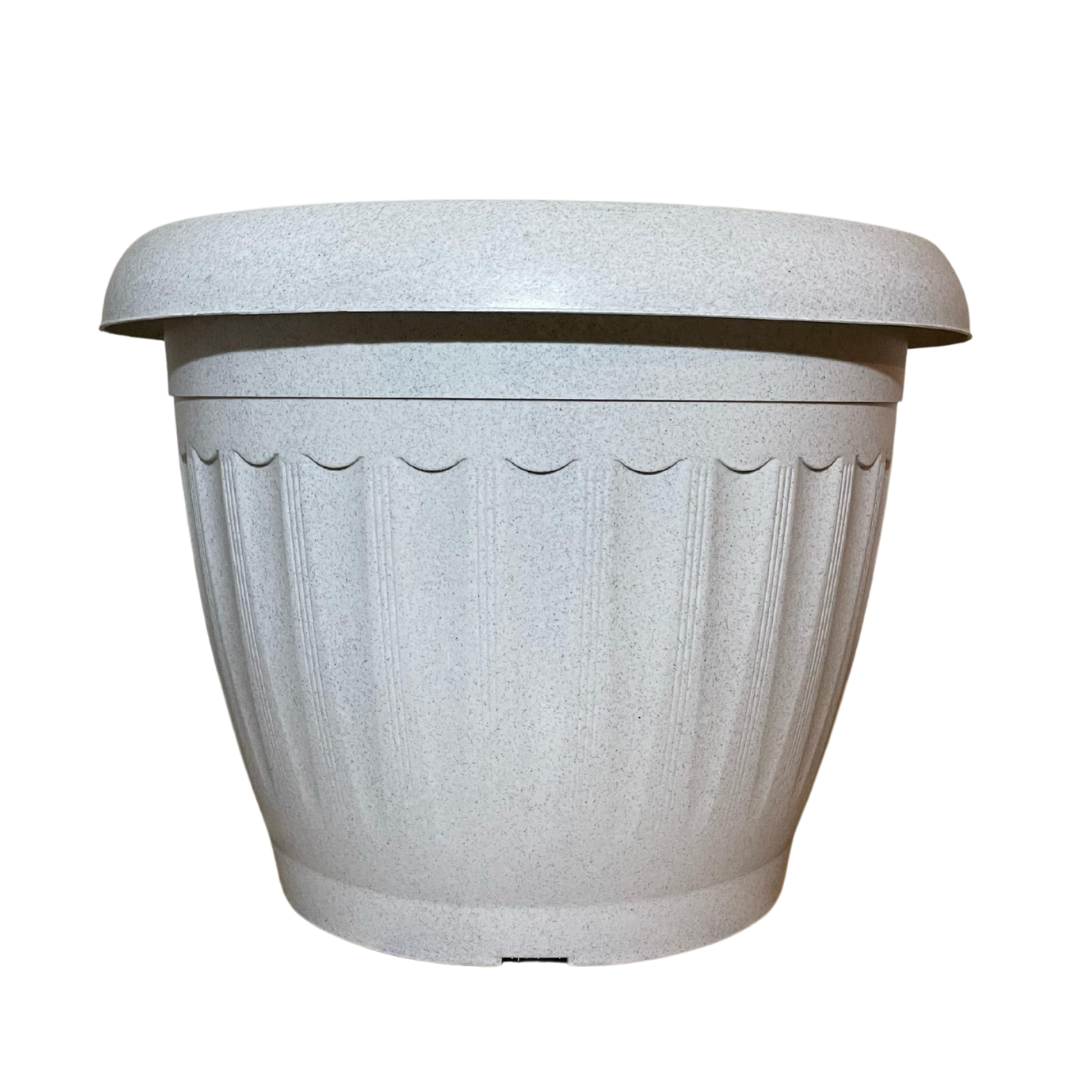 Macetero Griego Redondo Blanco 40cm