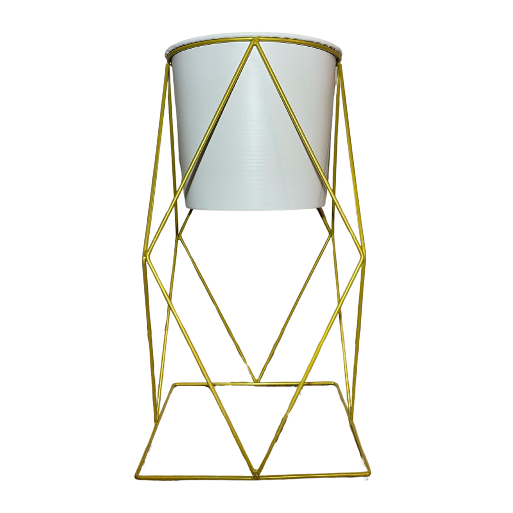 Macetero Pedestal Decorativo Blanco